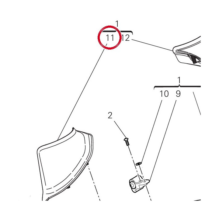 Couvercle droit 4601P111A — réf. 4601P111A | Ducati Store