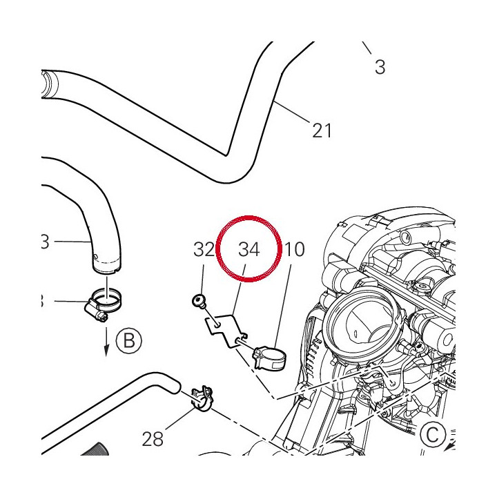 Equerre 8301L022AA — réf. 8301L022AA | Ducati Store