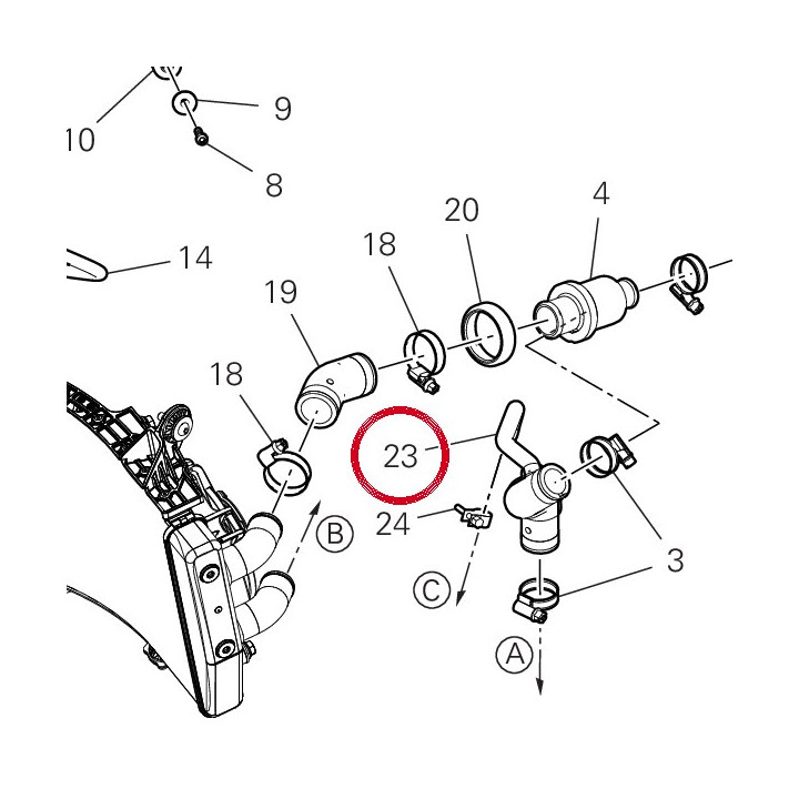 Manchon Thermostat/Tete — réf. 80018411B | Ducati Store