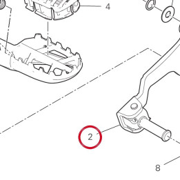 Gearchange control lever — réf. 45623731AA | Ducati Store