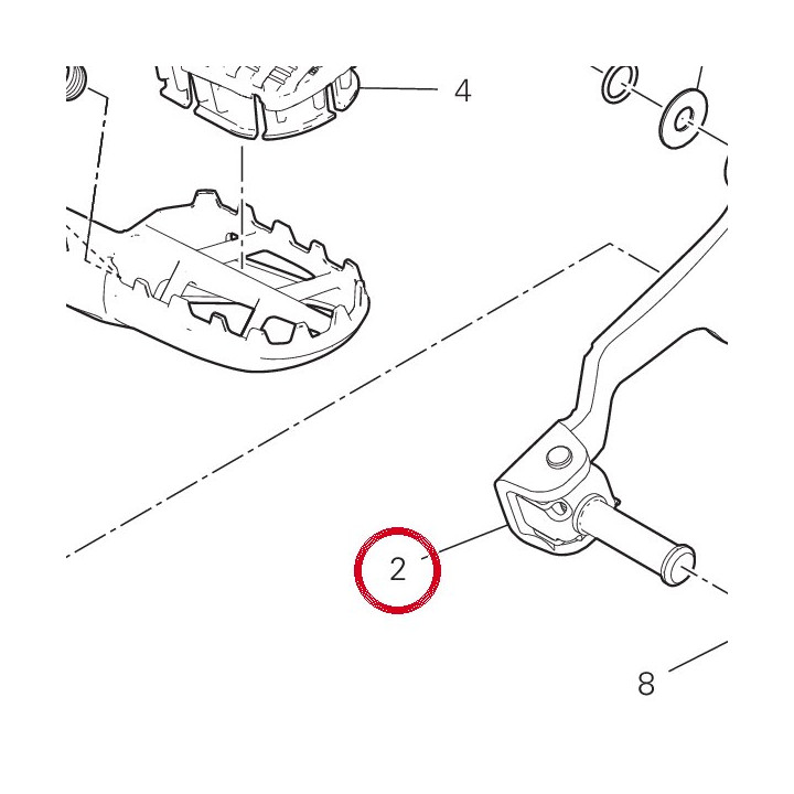 Gearchange control lever — réf. 45623731AA | Ducati Store