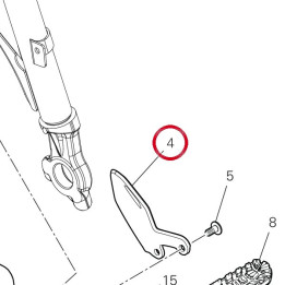 Pare-Talon gauche — réf. 4601E951BA | Ducati Store