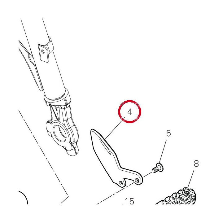 Pare-Talon gauche — réf. 4601E951BA | Ducati Store