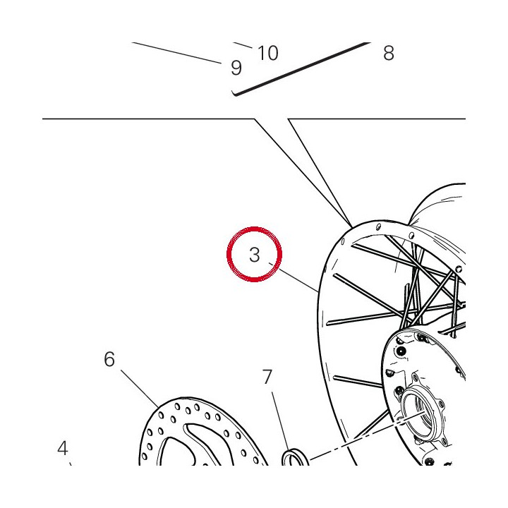 Jante de roue arrière — réf. 50222453AA | Ducati Store