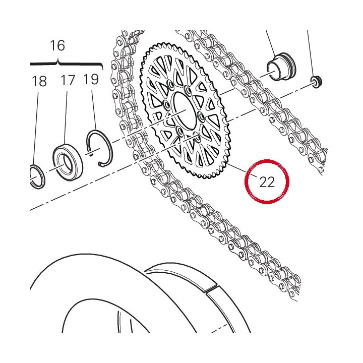 Couronne 49412141AA — réf. 49412141AA | Ducati Store