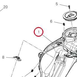 Réservoir carburant — réf. 58613091FA | Ducati Store