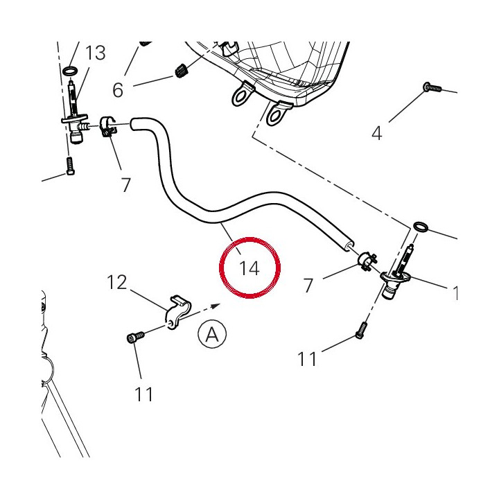 Tuyau 59019111A — réf. 59019111A | Ducati Store