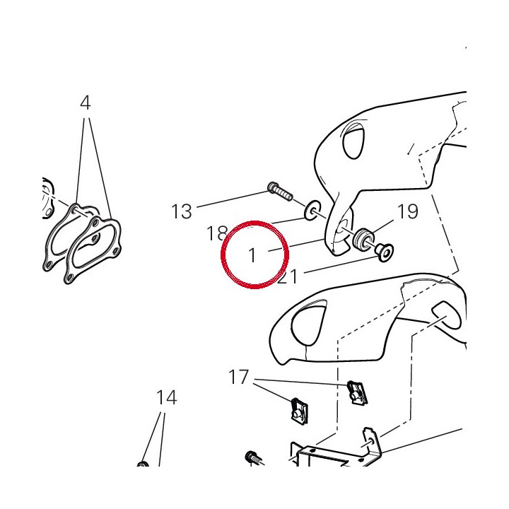 Pare-Chaleur vertical — réf. 46111122B | Ducati Store