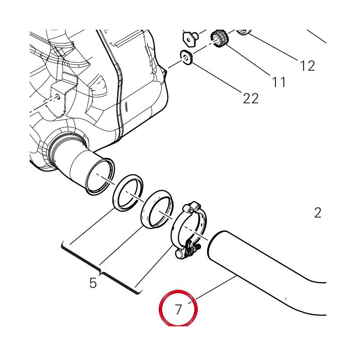 Tuyau échappement — réf. 57015182C | Ducati Store