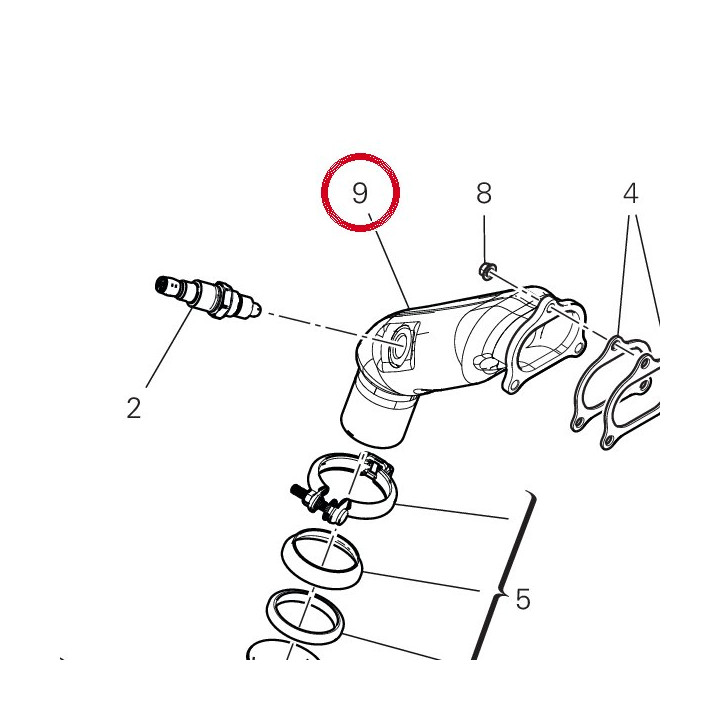 Tuyau échappement vertical — réf. 57115143A | Ducati Store