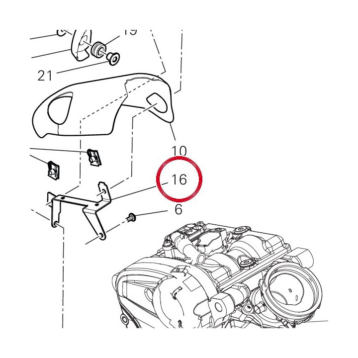 Bride de support — réf. 8301L102BA | Ducati Store