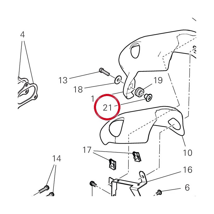 Entretoise 6,5X10X9,5 — réf. 71610221BB | Ducati Store