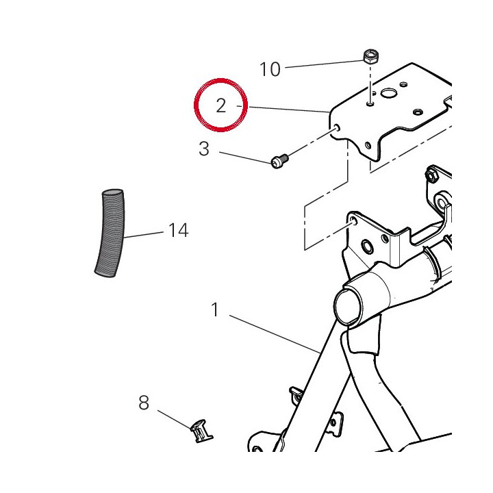 Plate fix seat 8271H591AA — réf. 8271H591AA | Ducati Store