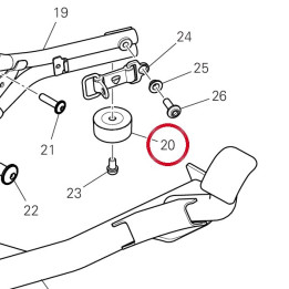 Tampon caoutchouc 86610621A — réf. 86610621A | Ducati Store