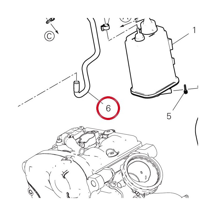 Rubber breather pipe — réf. 93511151A | Ducati Store