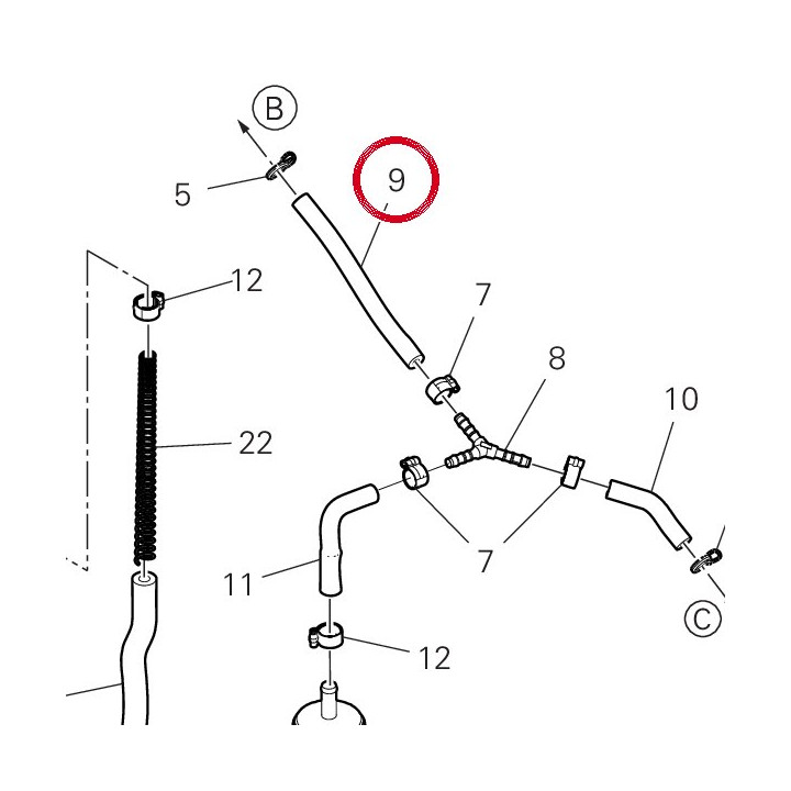 Tuyau 93511171A — réf. 93511171A | Ducati Store