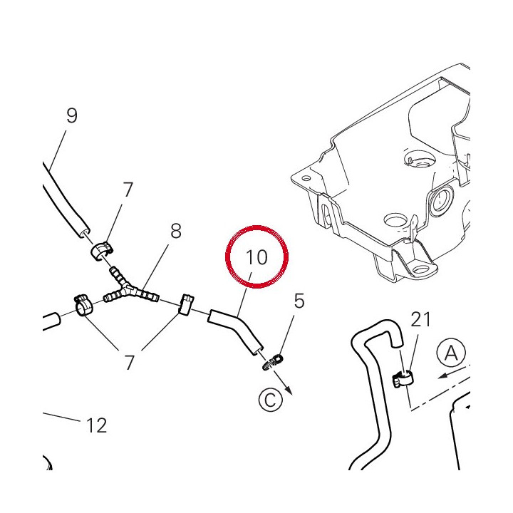 Tuyau 93511181A — réf. 93511181A | Ducati Store