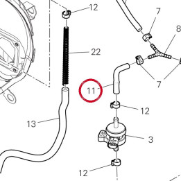 Rubber breather pipe — réf. 93511161A | Ducati Store