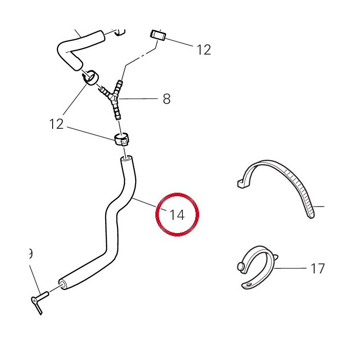 Tubo redex uht Ø6X13 L=230 — réf. 93512171A | Ducati Store
