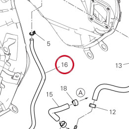 Rubber drain tank pipe — réf. 93512371A | Ducati Store