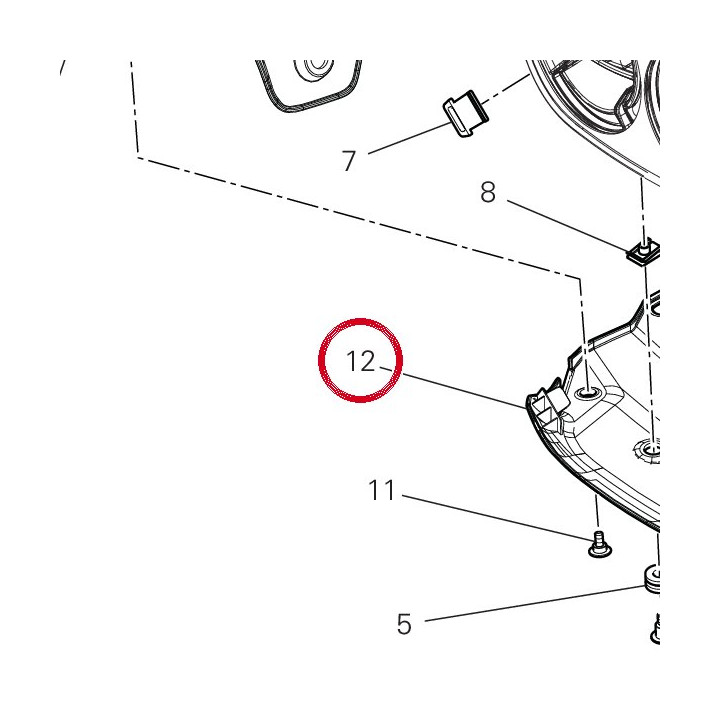 Lower cover head lamp — réf. 4601M211A | Ducati Store