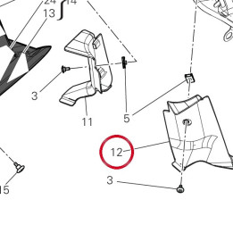 Ouie radiateur gauche — réf. 48412872A | Ducati Store