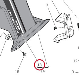 Decalco carena ant sx 1900 — réf. 4381F741A | Ducati Store