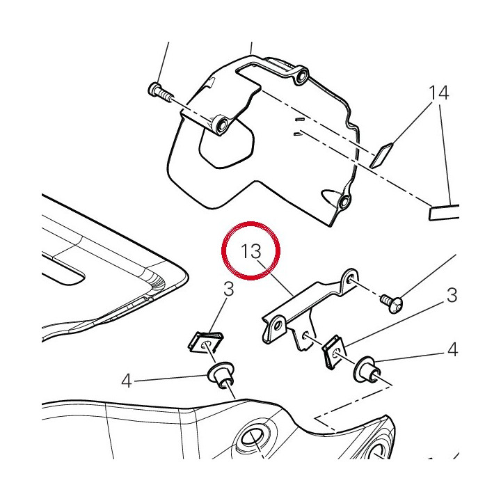 Bracket 8301B931AA — réf. 8301B931AA | Ducati Store