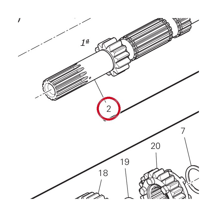 Arbre primaire boîte — réf. 14912661A | Ducati Store