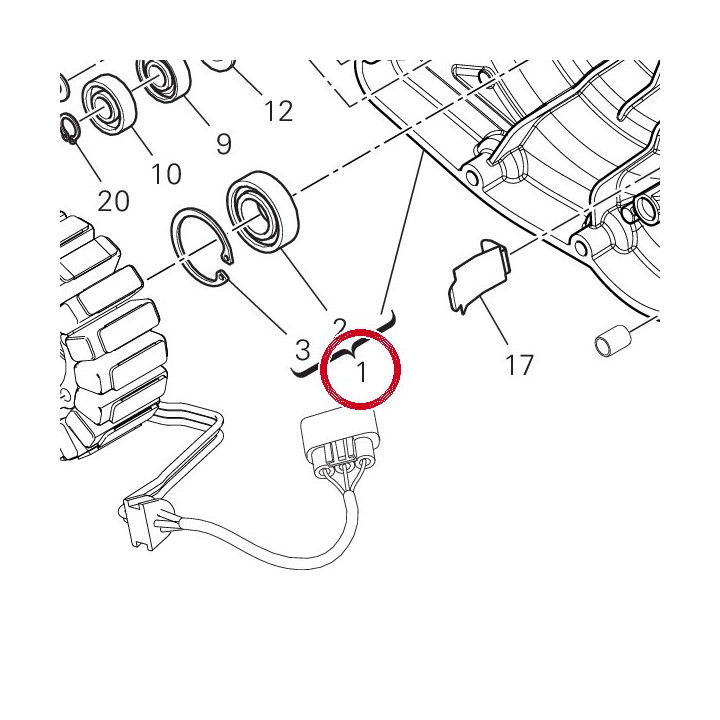 Couvercle generateur — réf. 24221551A5 | Ducati Store
