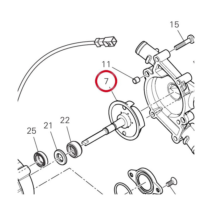 Couronne mobile pompe eau — réf. 25120131A | Ducati Store