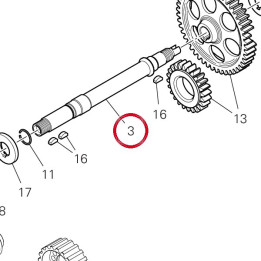 Arbre renvoi distribution — réf. 14710811A | Ducati Store