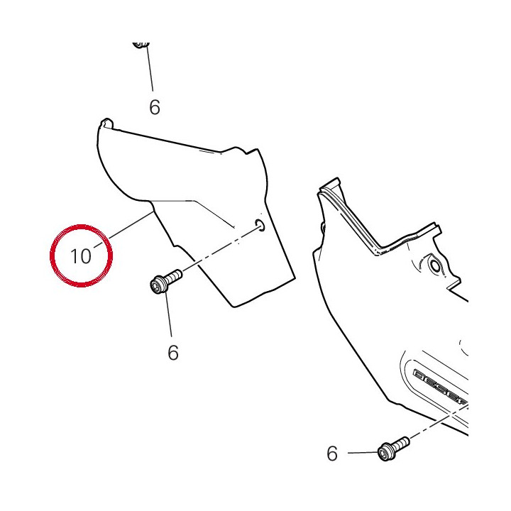 Lower vertical belt cover — réf. 24511911A | Ducati Store