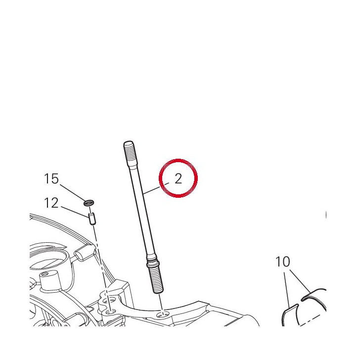 Goujon fixation cylindre — réf. 76610551D | Ducati Store