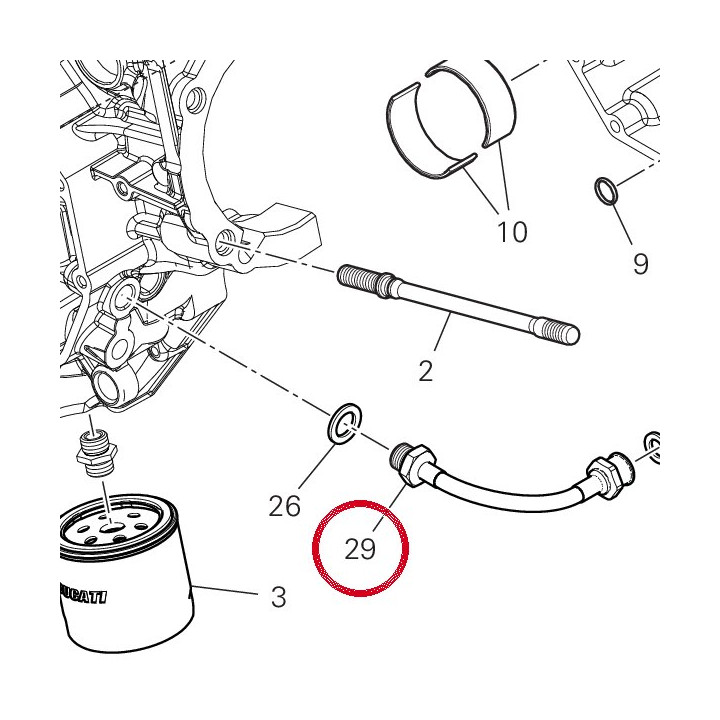 Tuyau huile 87711572A — réf. 87711572A | Ducati Store