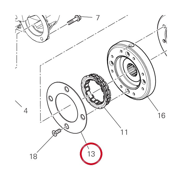 Disque roue libre 16016371A — réf. 16016371A | Ducati Store