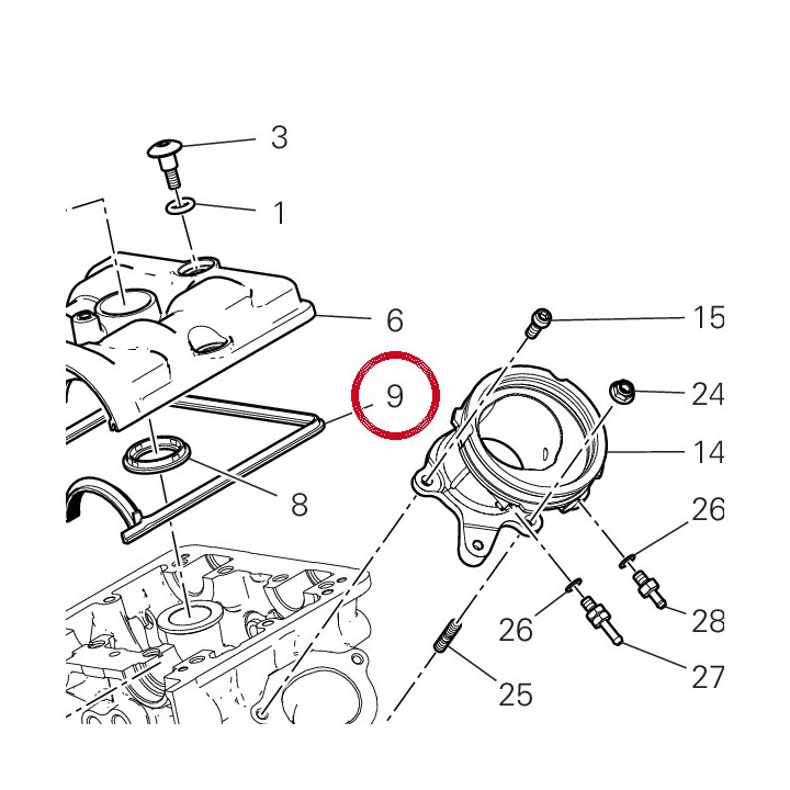 Joint, couvercle culasse — réf. 78810931A | Ducati Store