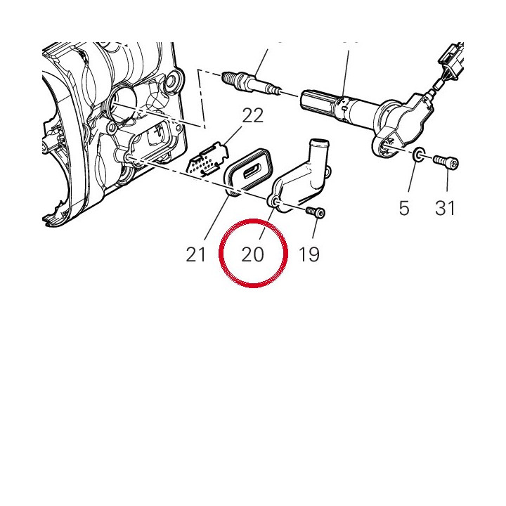 1710 Oriz.secondary air — réf. 24717012B | Ducati Store