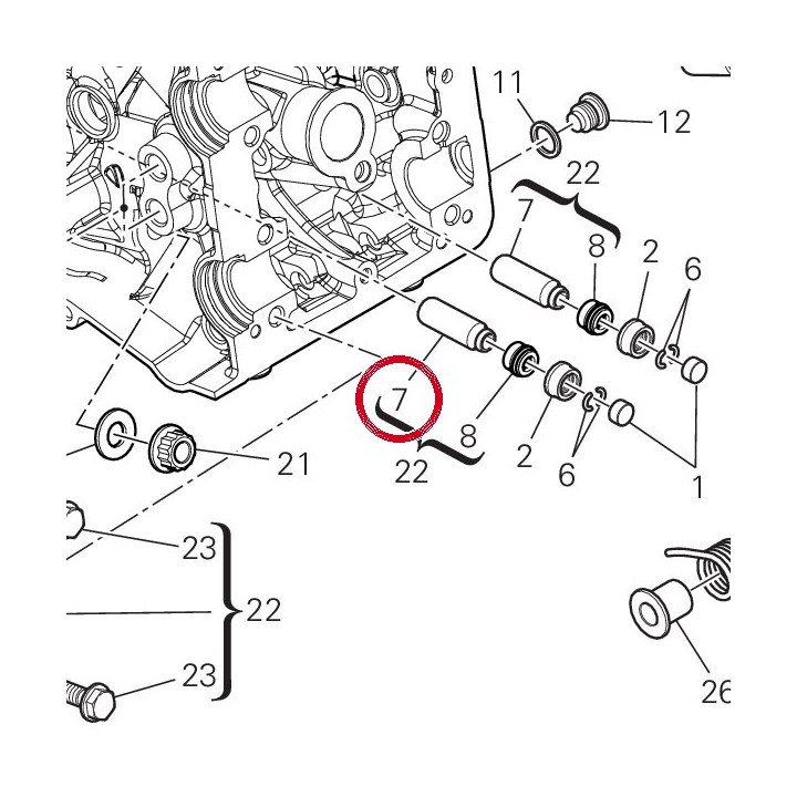 Guide-Soupape majore 0,09 — réf. 30310631BD | Ducati Store