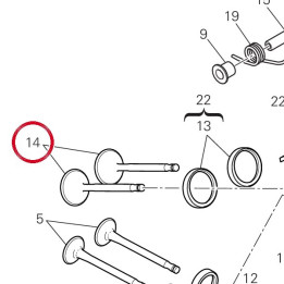 Soupape admission 21010991A — réf. 21010991A | Ducati Store