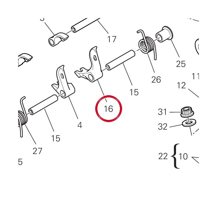Culbuteur fermature droit — réf. 20910491A | Ducati Store