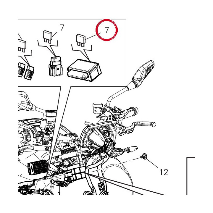 Fusible 7.5à 38940071A — réf. 38940071A | Ducati Store