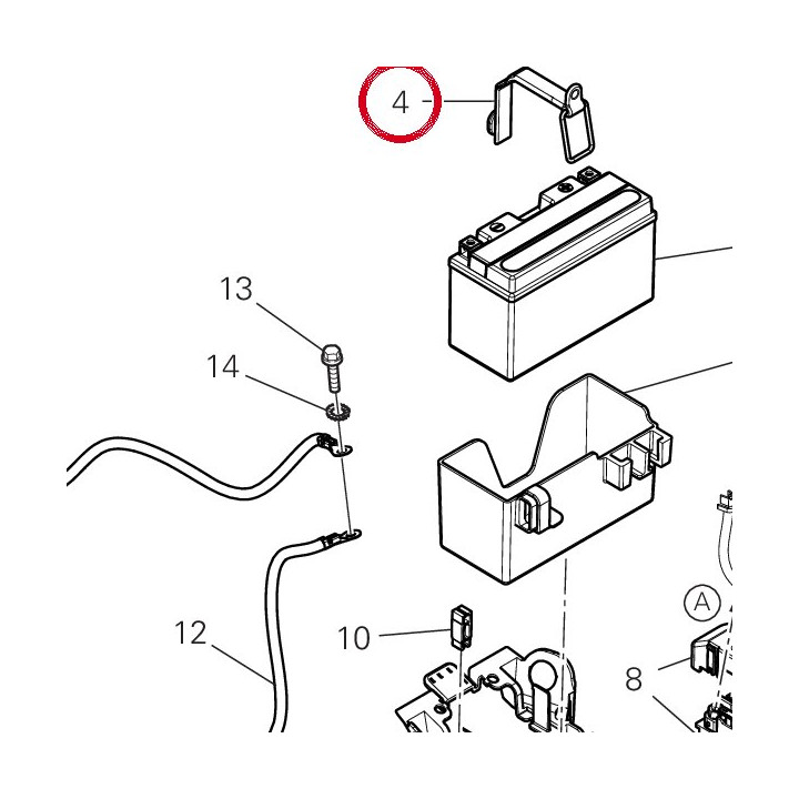 Elastique batterie 75910431B — réf. 75910431B | Ducati Store