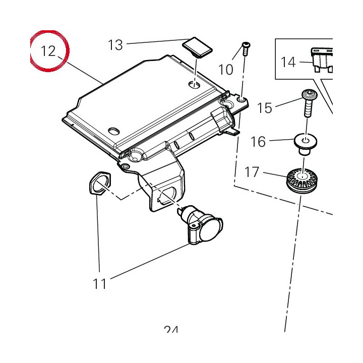 Support prise bas tension — réf. 8291N421A | Ducati Store