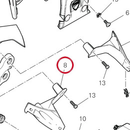 Support Pare-Brise droit — réf. 8301B961A | Ducati Store