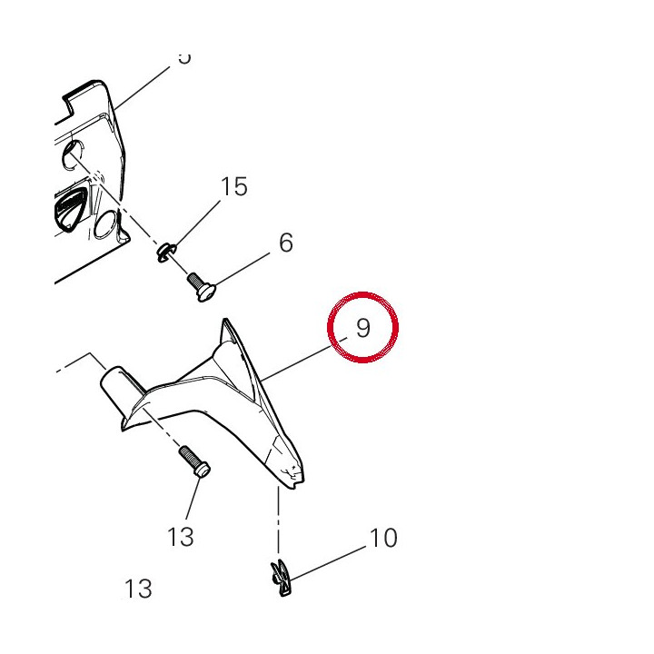 Support Pare-Brise gauche — réf. 8301B971A | Ducati Store
