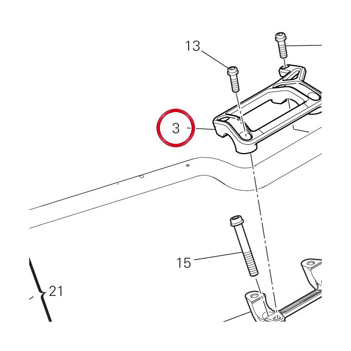 Cavalier guidon, supérieur — réf. 36016431AA | Ducati Store