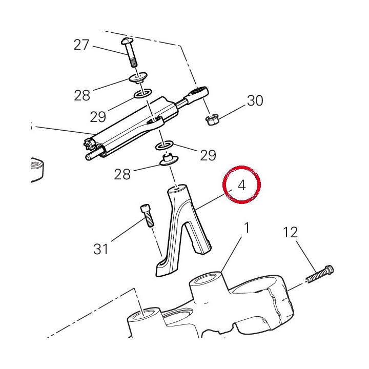Support inférieure — réf. 8301C171AA | Ducati Store