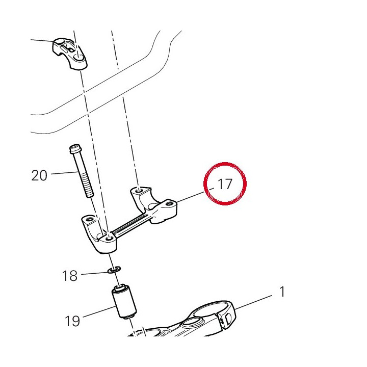 Cavalier guidon, inférieur — réf. 36015951AA | Ducati Store