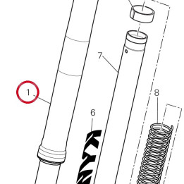 Fourche complète droit — réf. 34421421B | Ducati Store